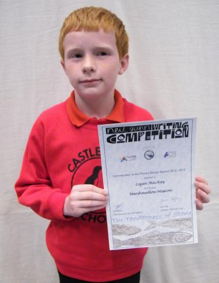 Photograph of Logan Mackay, Castletown Primary School Commended in Neil Gunn Awards