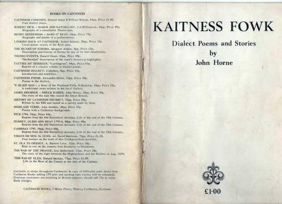 Photograph of Kaitness Fowk - Poems and Stories By John Horne