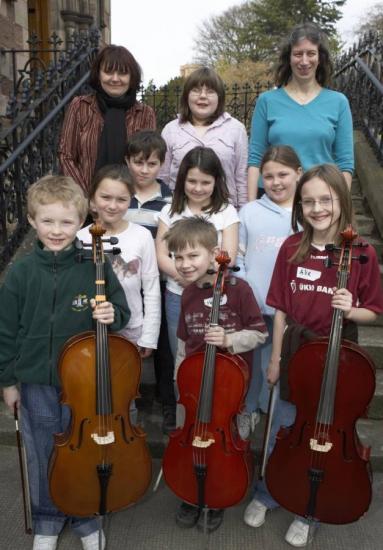 Photograph of Young Caithness Cellists Join 70 Others