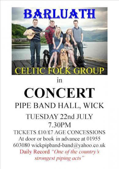 Photograph of Barluath - Pipe Band Hall, Wick - Tuesday 22nd July
