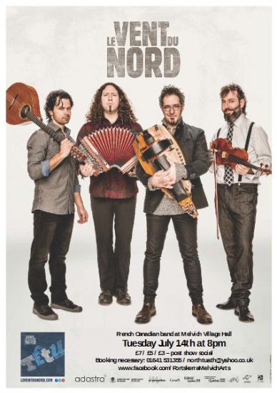 Photograph of Le Vent du Nord Tuesday July 14th - Melvich Village Hall