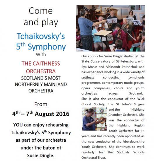Photograph of Come and play Tchaikovskys 5th Symphony With The Caithness Orchestra