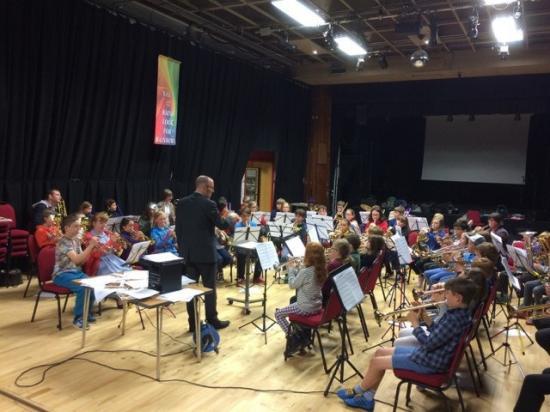 Photograph of 50 pupils attend Highland Brass Day!