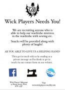 Thumbnail for article : Wick Players Looking For Wardrobe Helpers