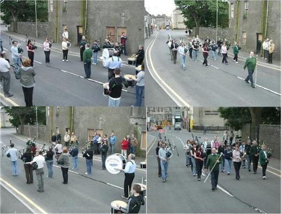 Photograph of Roadworks Allow Extra Pipe Band Practice In The Street