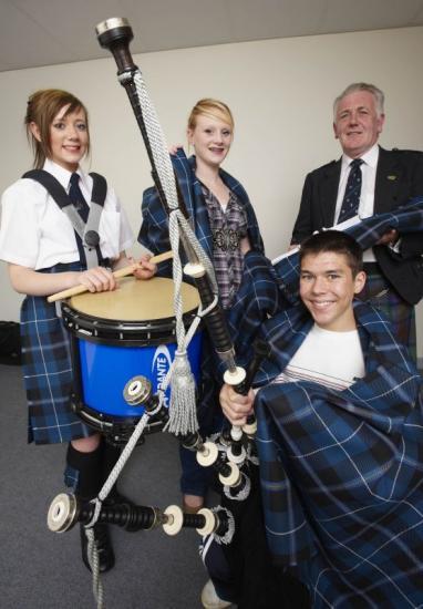Photograph of New Kilts For Young Highland Pipers