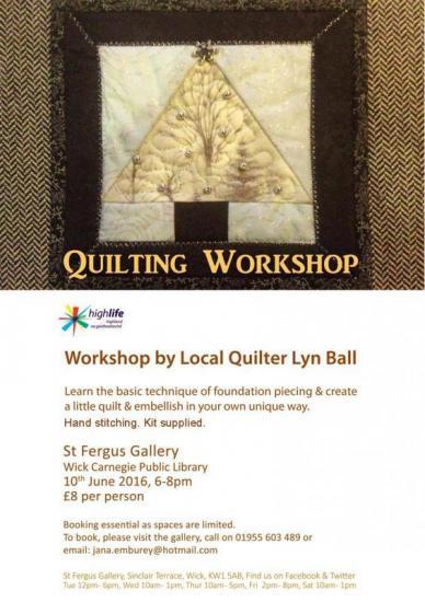 Photograph of Quilting Workshop - Friday 10th June 2016