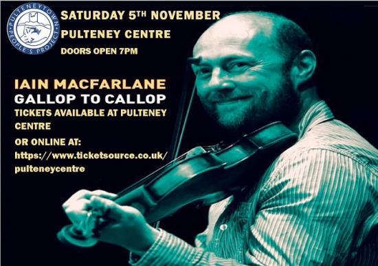 Photograph of Iain MacFarlane - Gallop to Callop Concert 5th December Pulteney Centre.