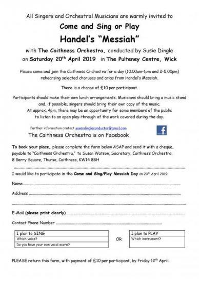 Photograph of Come and Sing/play With Caithness Orchestra