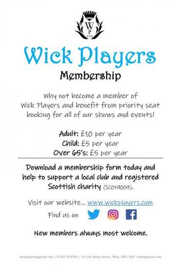 Photograph of Join Wick Players Membership Scheme