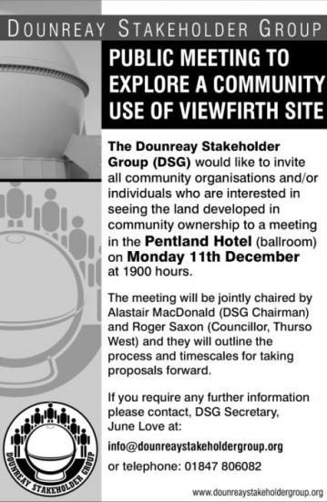 Photograph of Meeting To Explore Community Development Of Viewfirth Site In Thurso